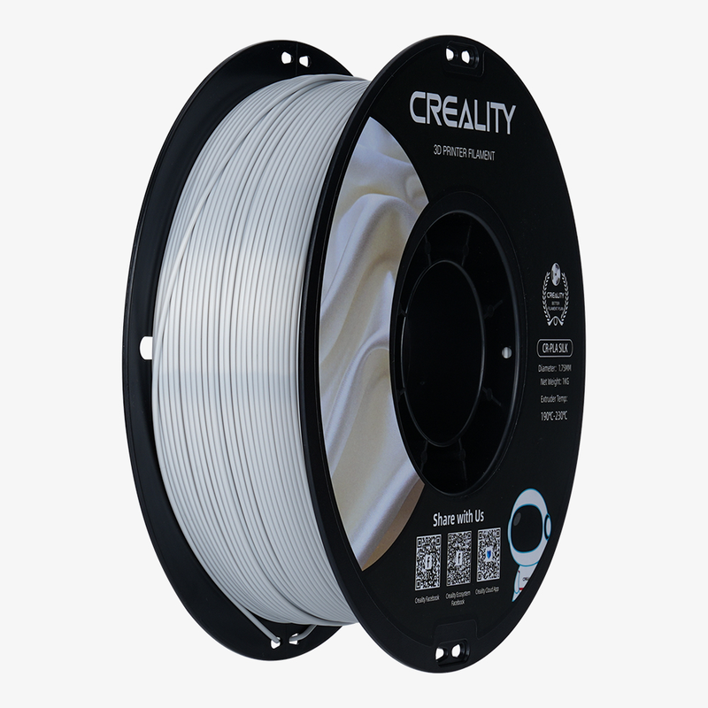 Creality cr-pla silk silver 3d printer filament glossy 1kg spool 1.75mm-null