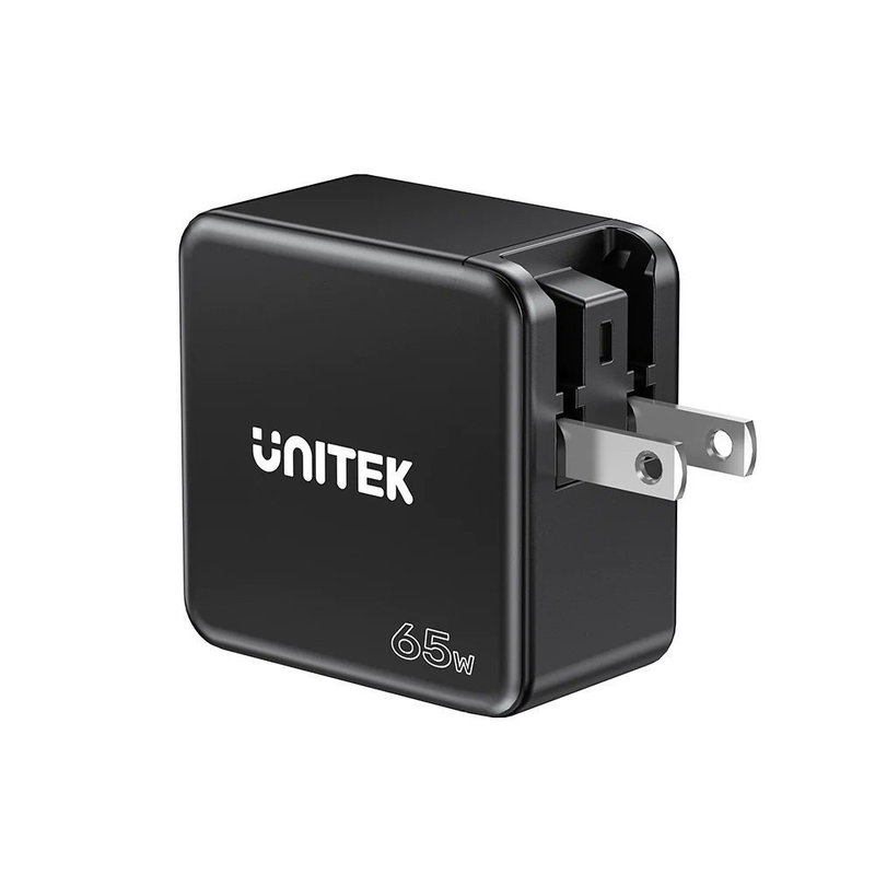 Unitek charge wall 65w 4in1 gan charger black p1117b, , medium-null