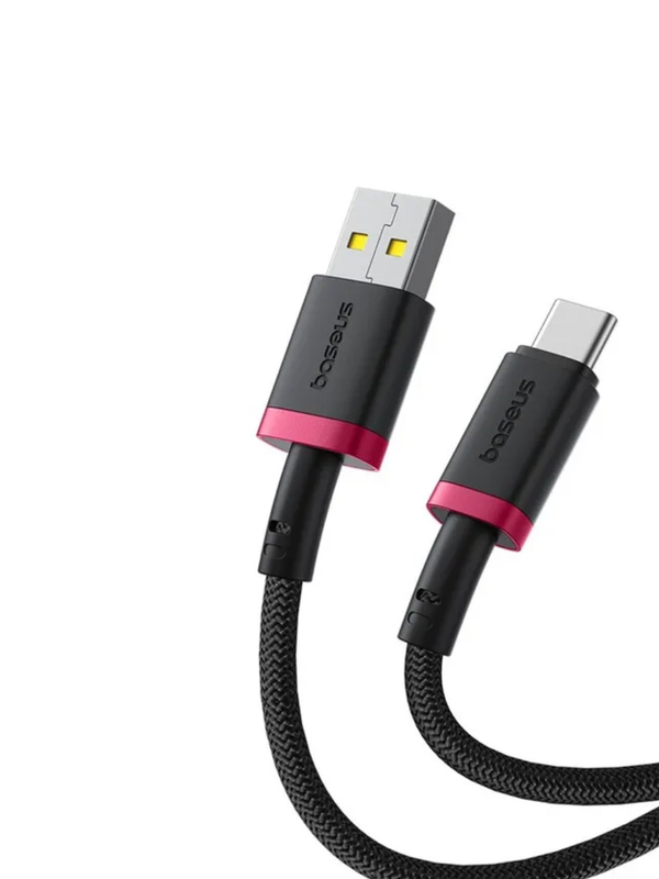 Baseus cable USB-c to USB-a dura series braided 1.0m black+red, , medium-null
