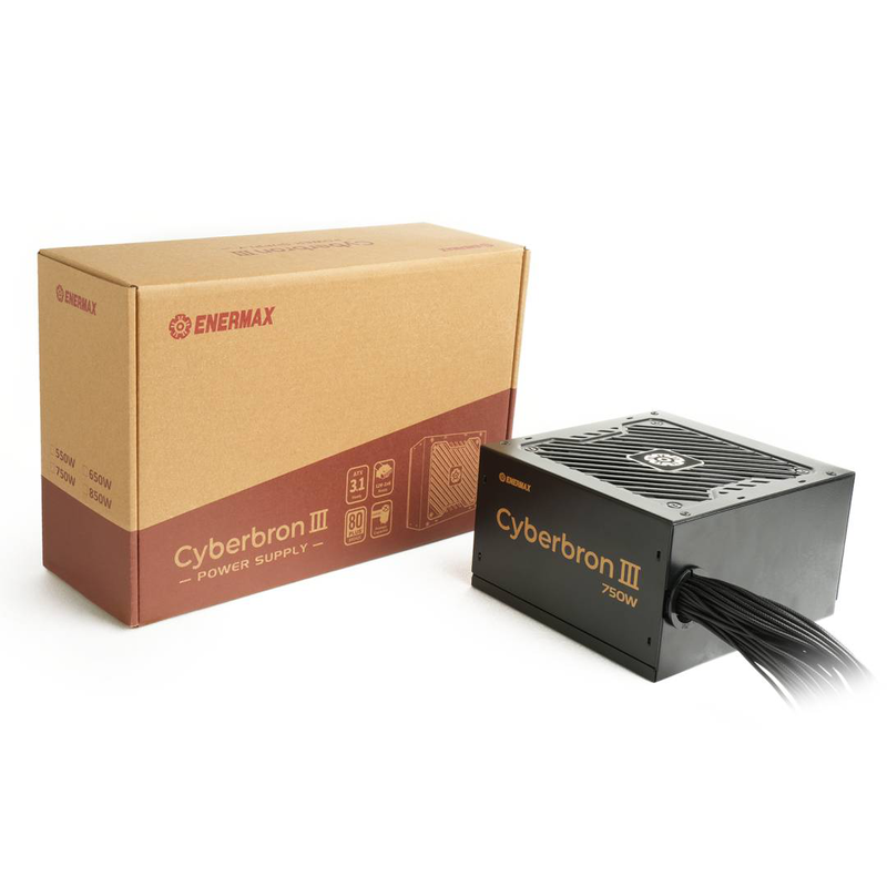 Enermax cyberbron III 850w non-modular power supply &mdash; 80 plus bronze, atx 3.1, pcie 5.1, , medium-null