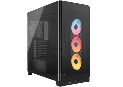 Corsair 4500x frame rs-r argb windowed mid-tower case tempered glass - black (cc-9011314-ww), Black, medium