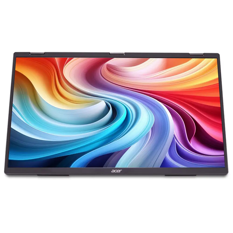 Acer pd193q e 18.5" dual-screen portable FHD ips 100hz monitor USB-c 15w adaptive-sync HDMI speakers clamshell travel black-null