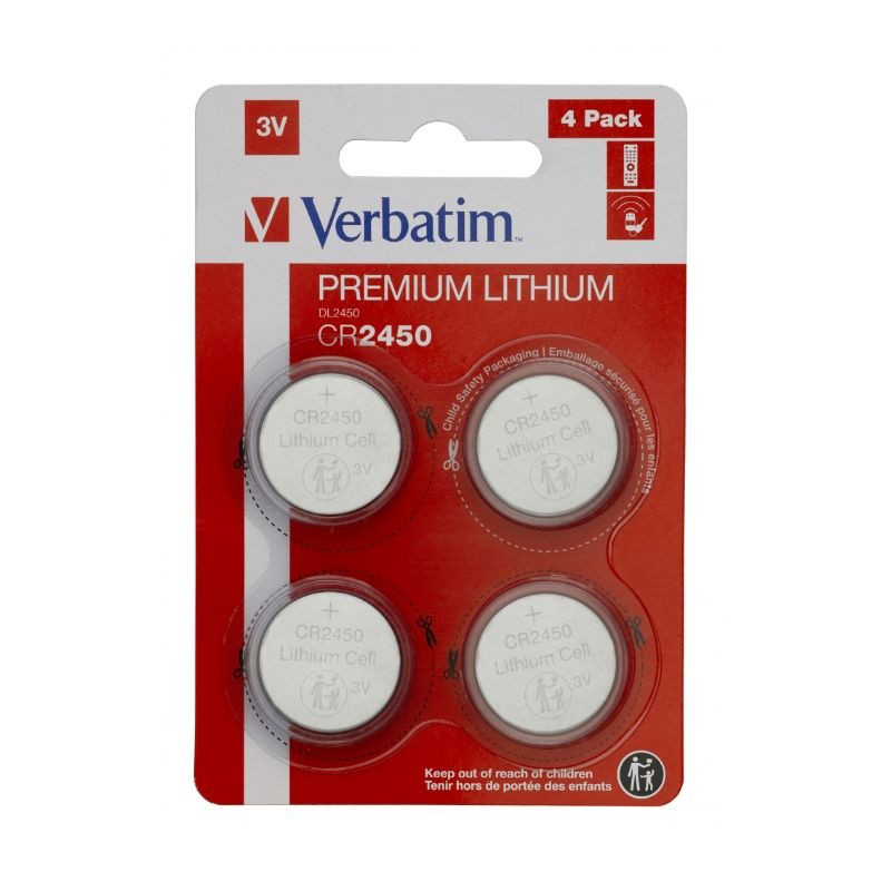 &Mu;&pi;&alpha;&tau;&alpha;&rho;ί&alpha; lithium cr2450 4pcs - verbatim, , medium-null