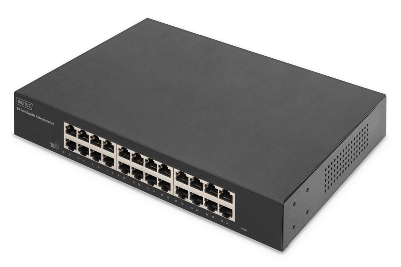 Digitus dn-80113-2 24-port gigabit unmanaged switch | 19" rackmount, , medium-null