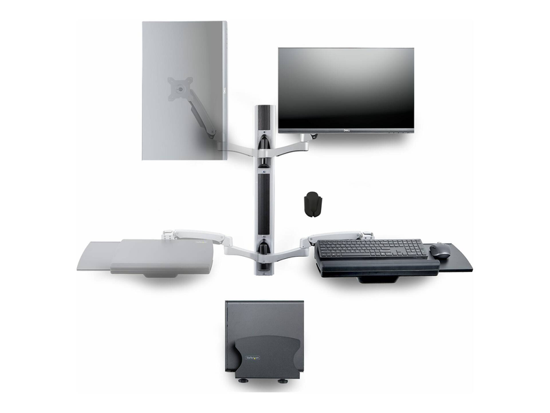 Startech.com wall mount workstation | black | 88 cm x 54.8 cm x 15.6 cm, , medium-null