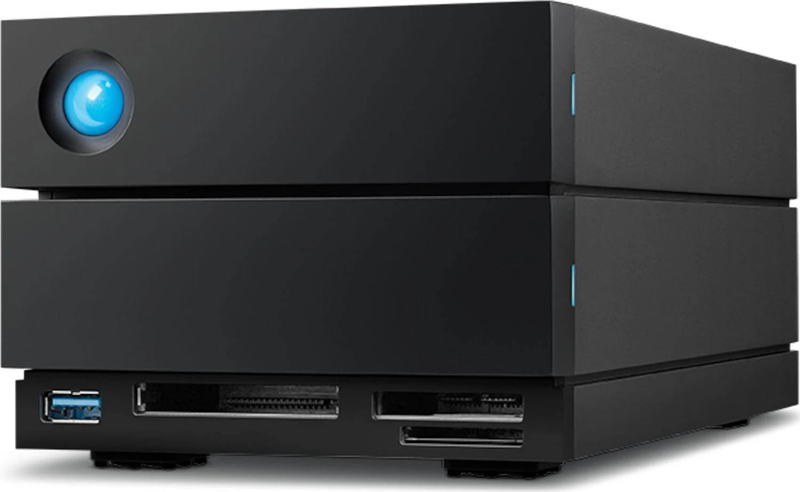 Lacie 2big dock stlg32000400 32TB 2-bay thunderbolt 3 raid das, USB 3.2 Gen 2, card readers, displayport-null