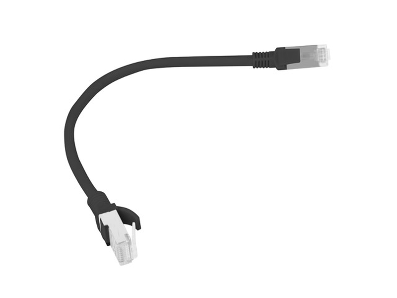 Lanberg pcu5-10cc-0025-bk cat5e u/utp rj-45 ethernet cable 0.25 m black | ansi/tia/eia-568b-null