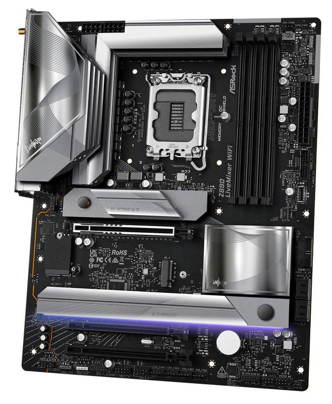 Asrock z890 livemixer Wi-Fi atx lga1851 ddr5 motherboard Wi-Fi 7, , medium-null