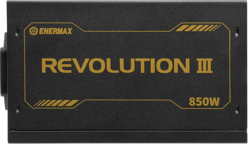 Enermax revolution III 850w erv850g-ahg-mac atx 3.1 fully modular power supply 80 plus gold pcie 12v-2x6 black-null
