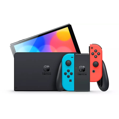 Nintendo switch OLED &kappa;&omicron;&nu;&sigma;ό&lambda;&alpha; &pi;&alpha;&iota;&chi;&nu;&iota;&delta;&iota;ώ&nu; 64GB, Blue - Red, medium