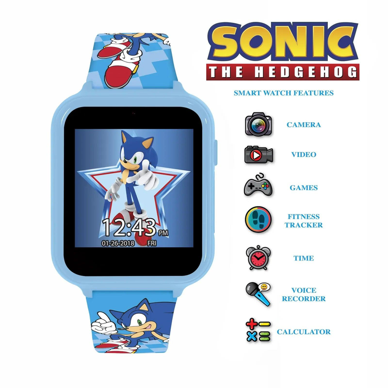 Sonic the hedgehog interactive kids' silicon strap watch image number null