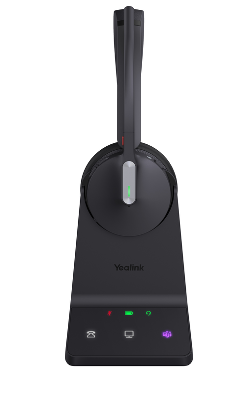 Yealink headset wireless dual-mode dect/bluetooth 3-mic nc with basestation wh64 dual teams, , medium-null