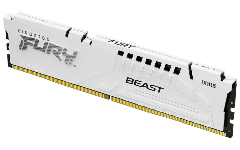 Kingston fury beast - ddr5 - module - 16GB - dimm 288-pin - 6000 mhz / pc5-48000 - cl36 - 1.35 v - unbuffered - on-die ecc - white-null