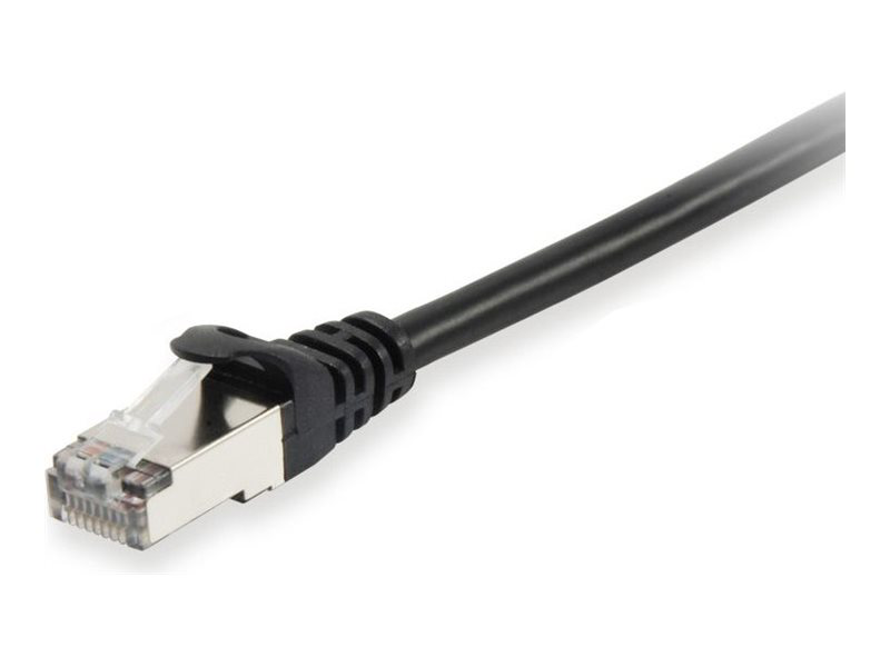Equip - patch cable - rj-45 (m) to rj-45 (m) - 1.5 m - s/ftp, pimf - cat 6a - halogen-free, molded, stranded - black-null