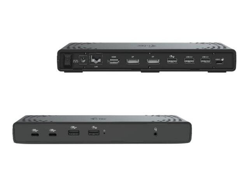 I-tec c31triple4kdockpd USB-c triple display docking station 2x displayport HDMI 4k 100w pd charger gbe black-null