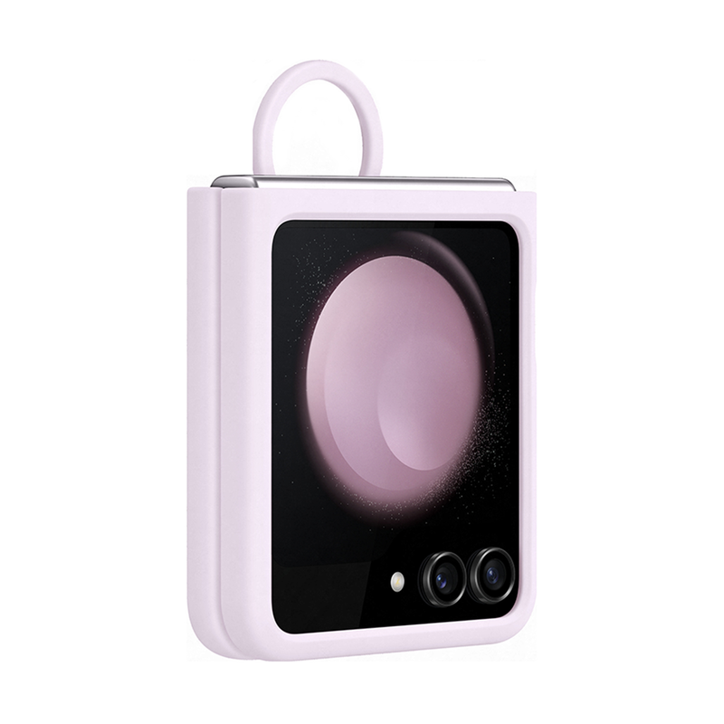 Product image: Galaxy z flip5 silicone with ring lavender-null