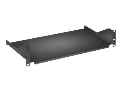 Intellinet fixed shelf / rack shelf / black, ral 9005 / 2u / 19", , medium