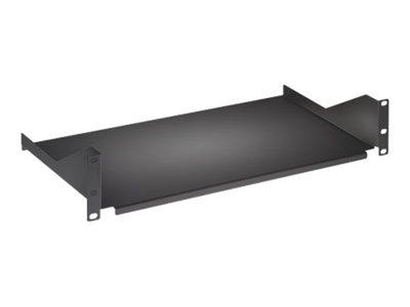 Intellinet fixed shelf / rack shelf / black, ral 9005 / 2u / 19", , medium-null