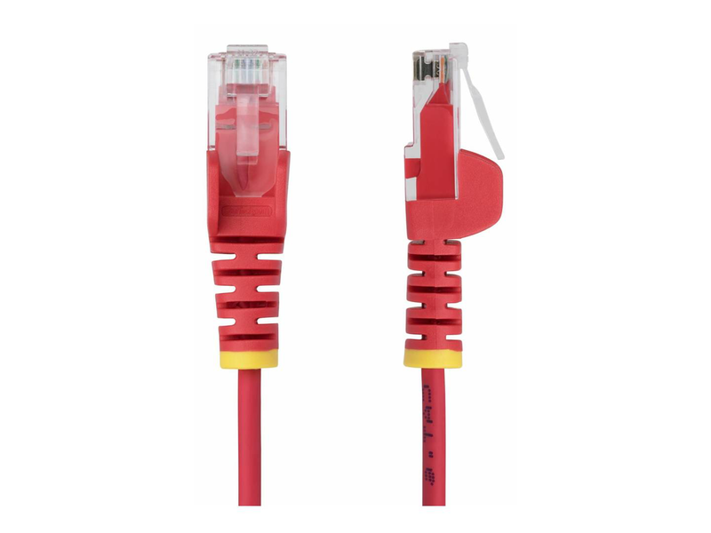 Startech.com 10m red slim cat6 ethernet cable, snagless, 28awg, lszh / patch cable / rj-45 (m) to rj-45 (m) / 10 m / 3.6 mm / utp / cat 5/5e/6 / ieee 802.3bt / halogen-free, snagless / red-null