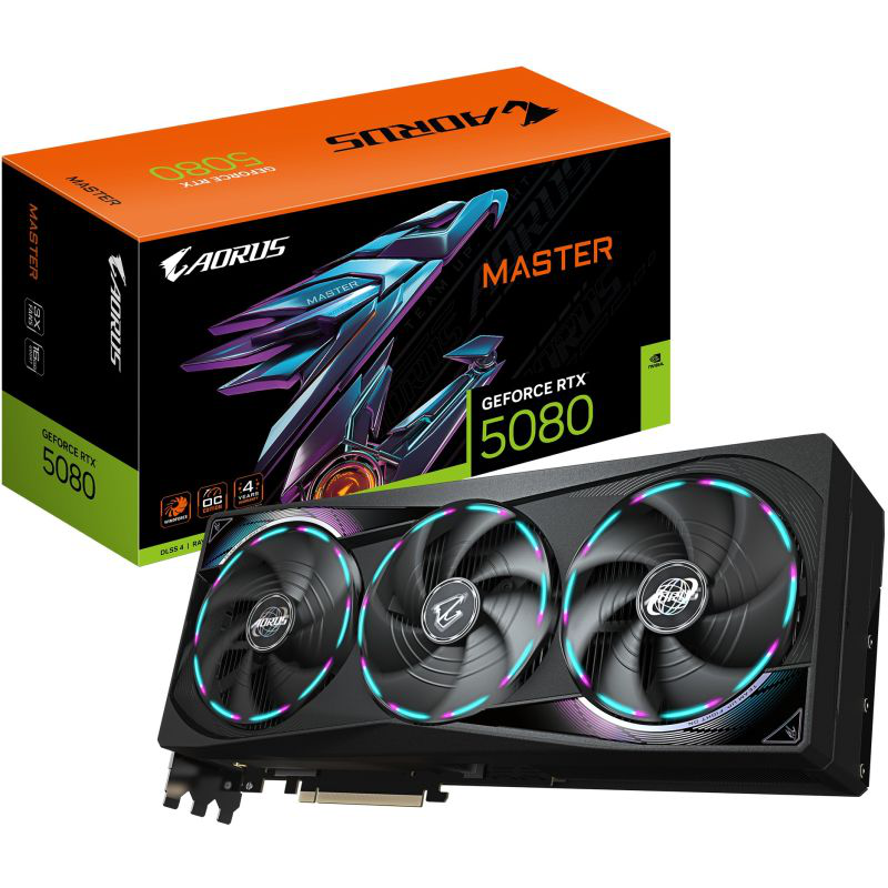 RTX 5080 16GB aorus master gddr7 3fan, graphics card gigabyte, , medium-null