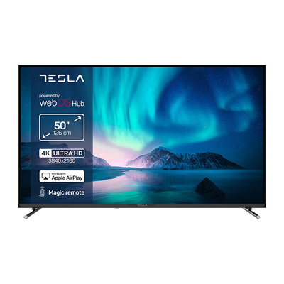 Tesla led TV 50" 50e645buw uhd web os, Black, medium