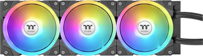 Thermaltake magfloe 420 ultra argb sync aio liquid CPU cooler 420mm 3x140mm swafan ex 3.95in lcd black-null