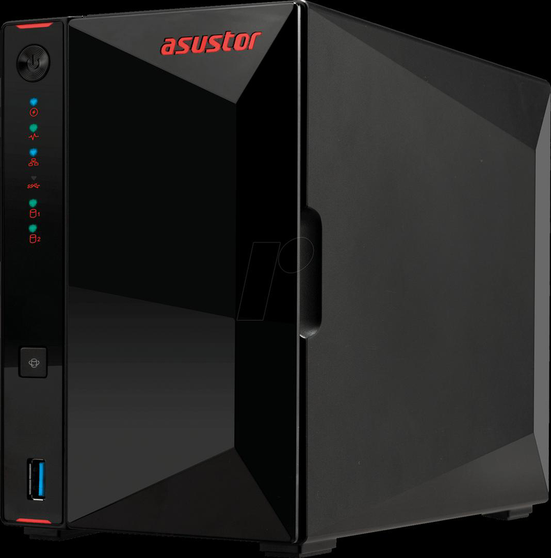 Asustor nimbustor 4 as5304t - nas server - 4 bays - sata 6GB/s - raid 0, 1, 5, 6, 10, jbod - ram 4GB - 2.5 gigabit ethernet - iscsi support, , medium-null