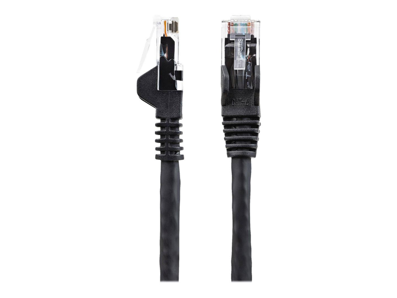 Startech.com 5m lszh cat6 ethernet cable, 10 gigabit snagless rj45 100w poe network patch cord with strain relief, cat 6 10GBe utp, black, individually tested/etl, low smoke zero halogen - category 6 - 24awg (n6lpatch5mbk) - patch cable - rj-45 (m) to rj--null