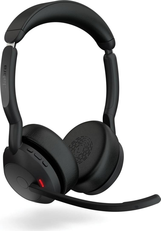Jabra evolve2 55 uc stereo wireless headset bluetooth 5.2 link 380a USB-a anc Air comfort busylight black 25599-989-999-null