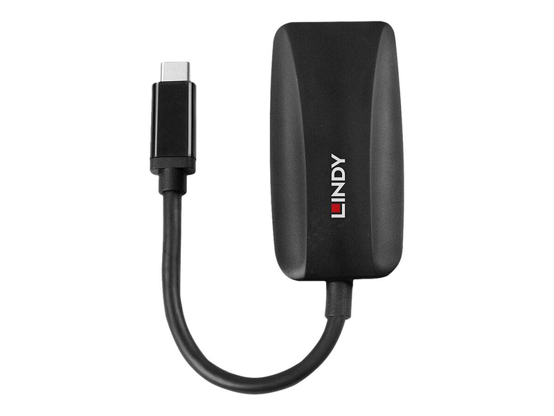 Lindy / adapter / 24 pin USB-c (m) to displayport (f) / displayport 1.4 / 13 cm / 8k60hz (7680 x 4320) support, 4k120hz (3840 x 2160) support / black-null