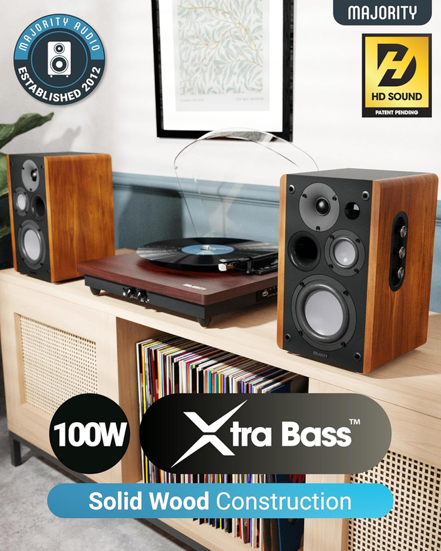 Majority d100 active speakers 100w 5 3-way with dsp, bluetooth, USB, HDMI & optical, , medium-null