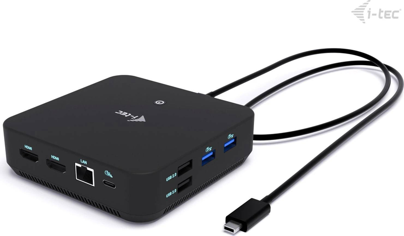 I-tec c31triplevideodppro USB-c triple video docking station 2x HDMI displayport 100w pd gigabit ethernet black-null