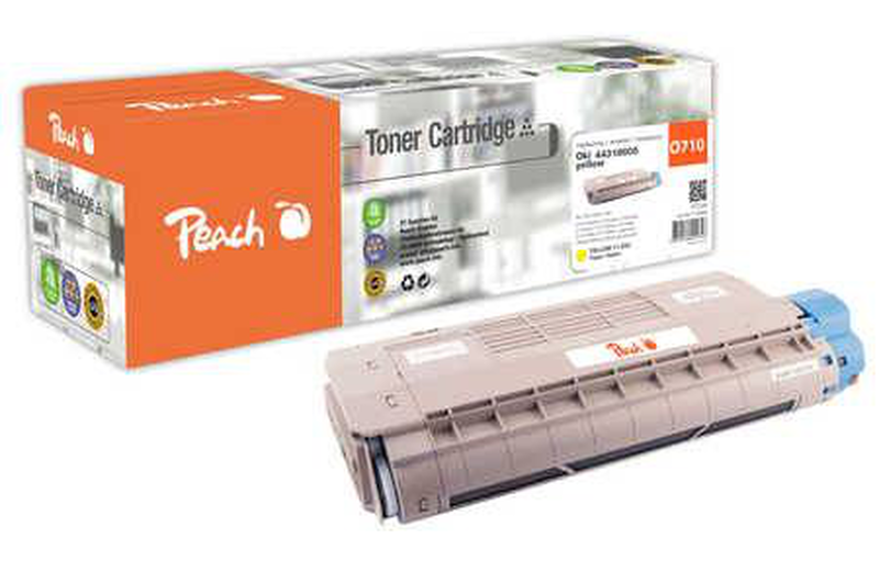 Peach toner cartridge yellow, compatible with oki 44318605, , medium-null