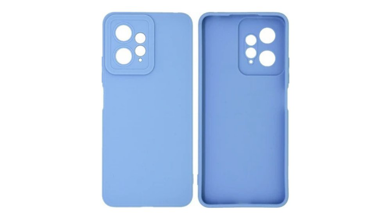 Light blue silicone case for Redmi note 12 4G slim & protective, , medium-null