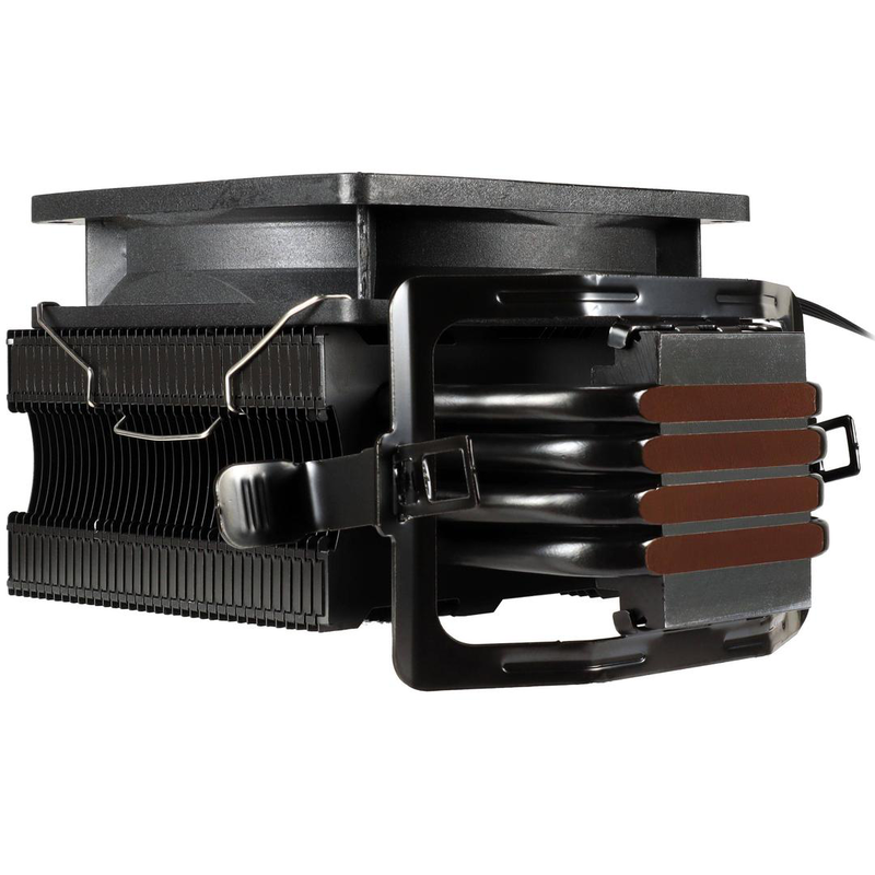 Inter-tech 4p90 88885656 compact tower CPU cooler 125w tdp 4 heatpipes 92mm pwm fan intel AMD am5 black-null