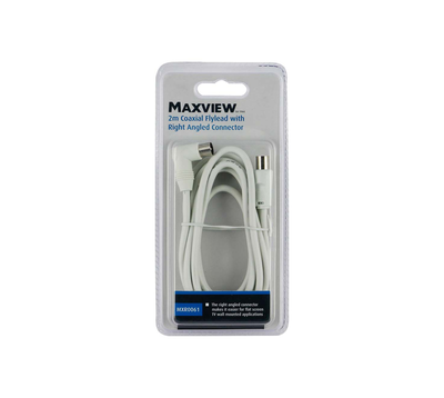 Maxview mxr0061 coaxial flylead with angled connector 2m