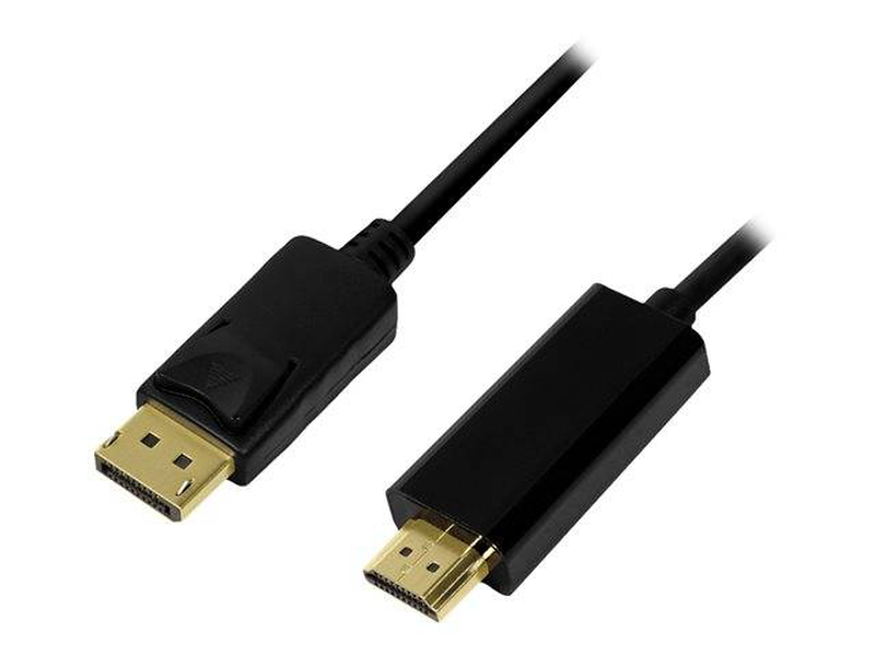Logilink displayport  to HDMI  1m black 4k support cable, , medium-null