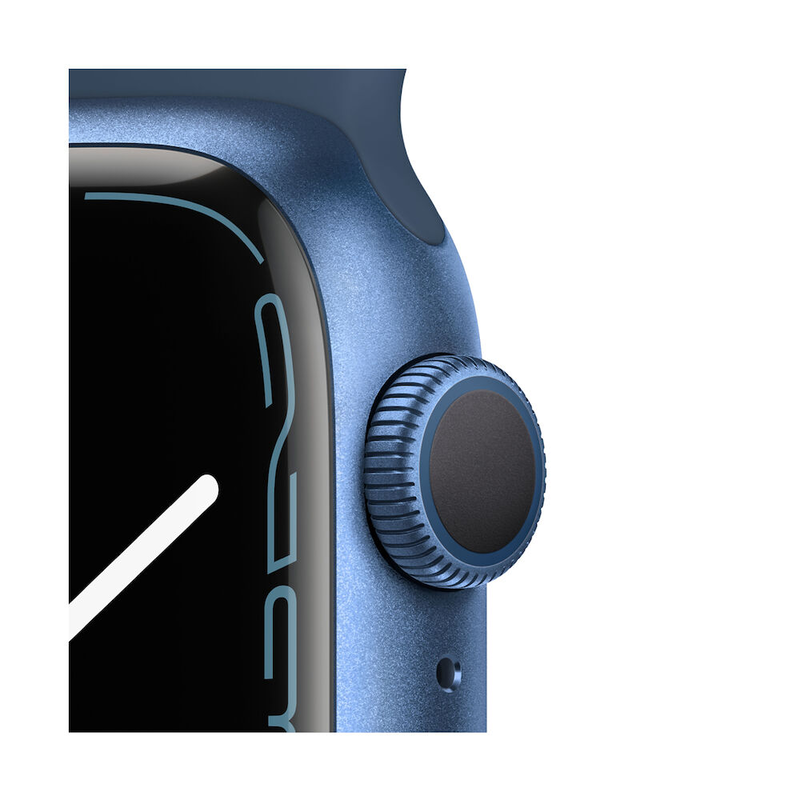Apple watch series 7 41mm blue aluminum case with blue sport band-null