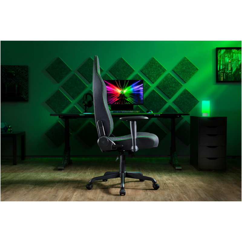 Product image: Razer iskur v2 gaming chair - black / green, , medium-null