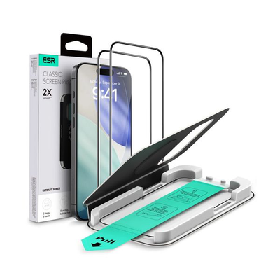Esr ultrafit tempered glass for apple iPhone 17 pro clear (2 pack), , medium