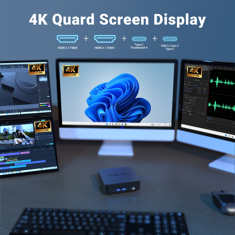 Minix mini pc Intel Core i5-12600h 16GB ddr5, 512GB SSD, dual lan, 2xhdmi/2xUSB-c, win11 pro ngc512, , medium-null