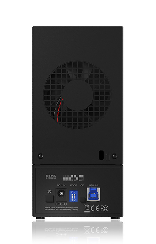 Icy box ib-rd3621u3 2-bay external raid enclosure for 3.5 inch sata HDD SSD USB 3.0 raid 0 1 diskless black-null