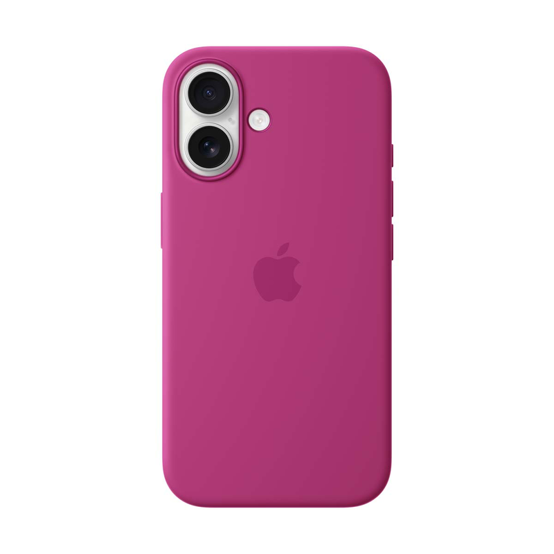iPhone 16 silicone case with MagSafe fuchsia-null