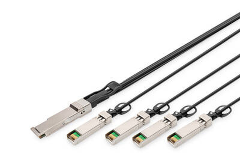 Digitus - 40GBase direct attach cable - qsfp+ (m) to sfp+ (m) - 1 m - sff-8431/sff-8432/sff-8436/sff-8472, , medium-null