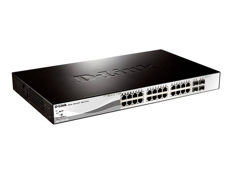 D-link dgs-1210-28p 24-port gigabit poe web smart managed switch 4x sfp 193w rackmount-null