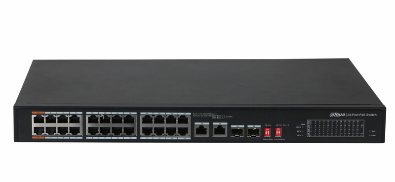 Dahua poe switch 24ports 240w pfs3226-24et-240, , medium-null