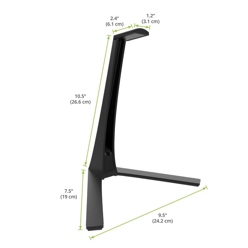 Kanto h3 universal desktop headset stand with silicone padding and adapter holder-null