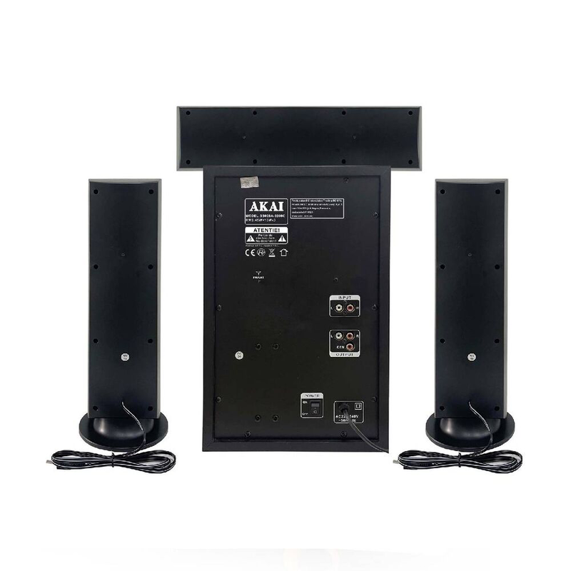 Akai ss028a-3208c  multimedia 3.1 speakers with bluetooth, USB, SD and radio &ndash; 75 w-null