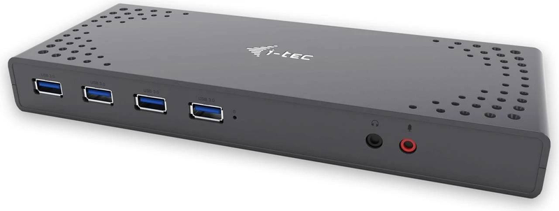 I-tec cadual4kdock USB-c USB-a displaylink dual 4k docking station 2x HDMI 2x displayport 6x USB 3.0GBe grey-null