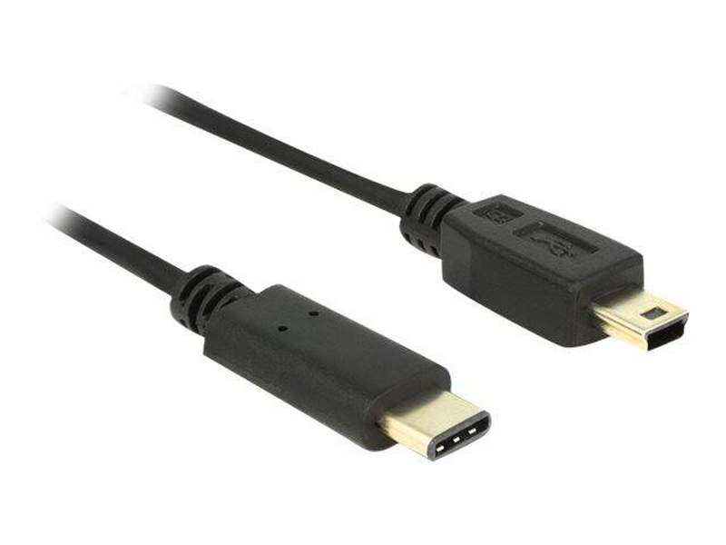 Delock - USB cable - USB-c (m) to mini-USB type b (m) - USB 2.0 - 500 ma - 2 m - black-null